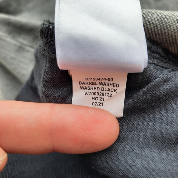 GAP Barrel Jean High Rise Gray Wash Plus 33 16 NEW Washed Black - Picture 12 of 14